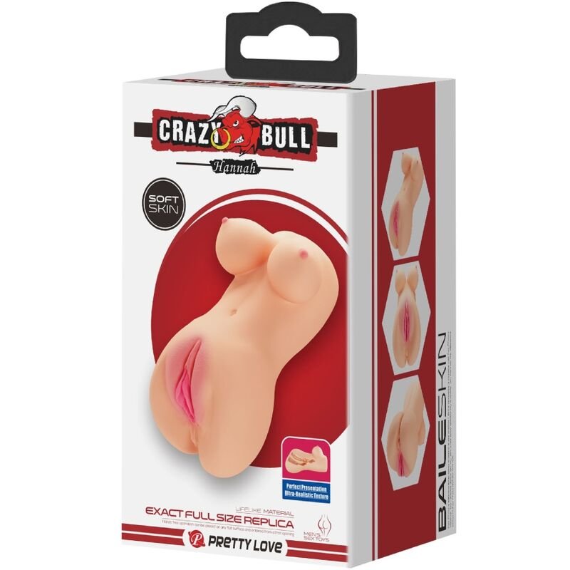 CRAZY BULL - VIBRADOR REALISTA DE VAGINA E NUS HANNAH - Imagem 3