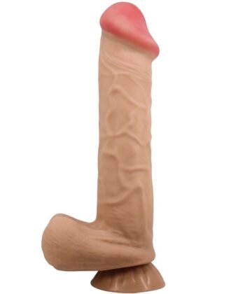 PRETTY LOVE - SÉRIE SLIDING SKIN DILDO REALÍSTICO COM VENTOSA DESLIZANTE PELE CARNE 26 CM - Imagem 5