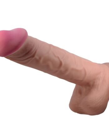 PRETTY LOVE - SÉRIE SLIDING SKIN DILDO REALÍSTICO COM VENTOSA DESLIZANTE PELE MARROM 26 CM
