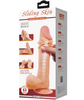 Visão alternativa de PRETTY LOVE - SÉRIE SLIDING SKIN DILDO REALÍSTICO COM VENTOSA DESLIZANTE PELE 24 CM