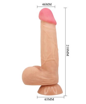 PRETTY LOVE - SÉRIE SLIDING SKIN DILDO REALISTA COM VENTOSA DESLIZANTE PELE 21,8 CM - Imagem 3