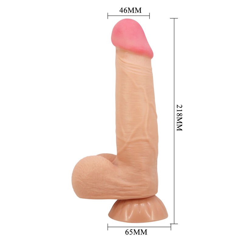 PRETTY LOVE - SÉRIE SLIDING SKIN DILDO REALÍSTICO COM VENTOSA DESLIZANTE PELE 21,8 CM - Imagem 3