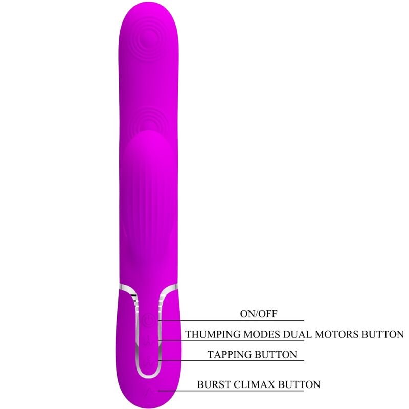 PRETTY LOVE - PERLITA MULTIFUNO 3 EM 1 VIBRADOR G-SPOT VIOLETA - Imagem 4