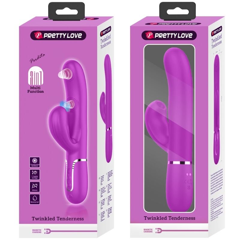 PRETTY LOVE - PERLITA MULTIFUNO 3 EM 1 VIBRADOR G-SPOT VIOLETA - Imagem 3