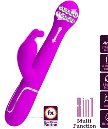 Visão alternativa de PRETTY LOVE - VIBRADOR DEJON COELHO 3 EM 1 MULTIFUNO VIOLETA