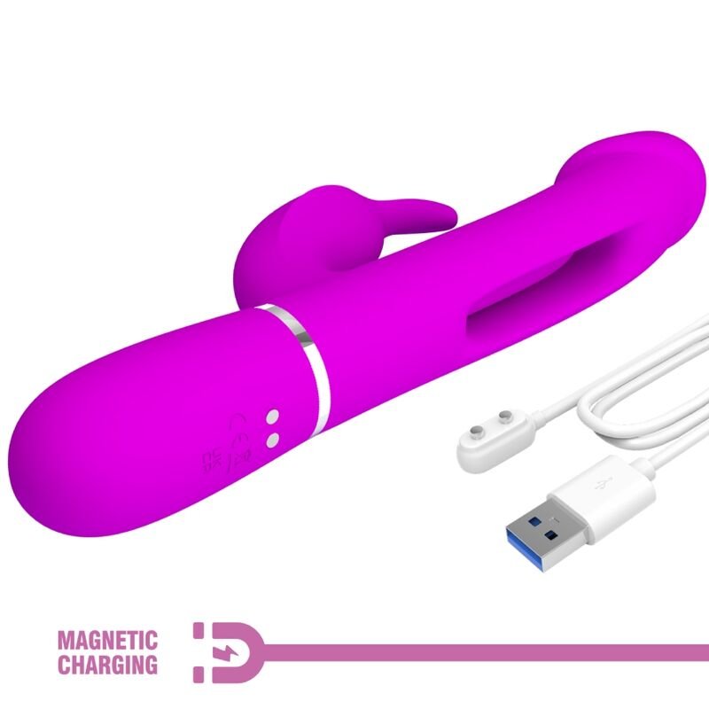 PRETTY LOVE - VIBRADOR COELHO DEJON 3 EM 1 MULTIFUNO FUCSIA - Image 4