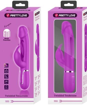PRETTY LOVE - VIBRADOR COELHO DEJON 3 EM 1 MULTIFUNO FUCSIA