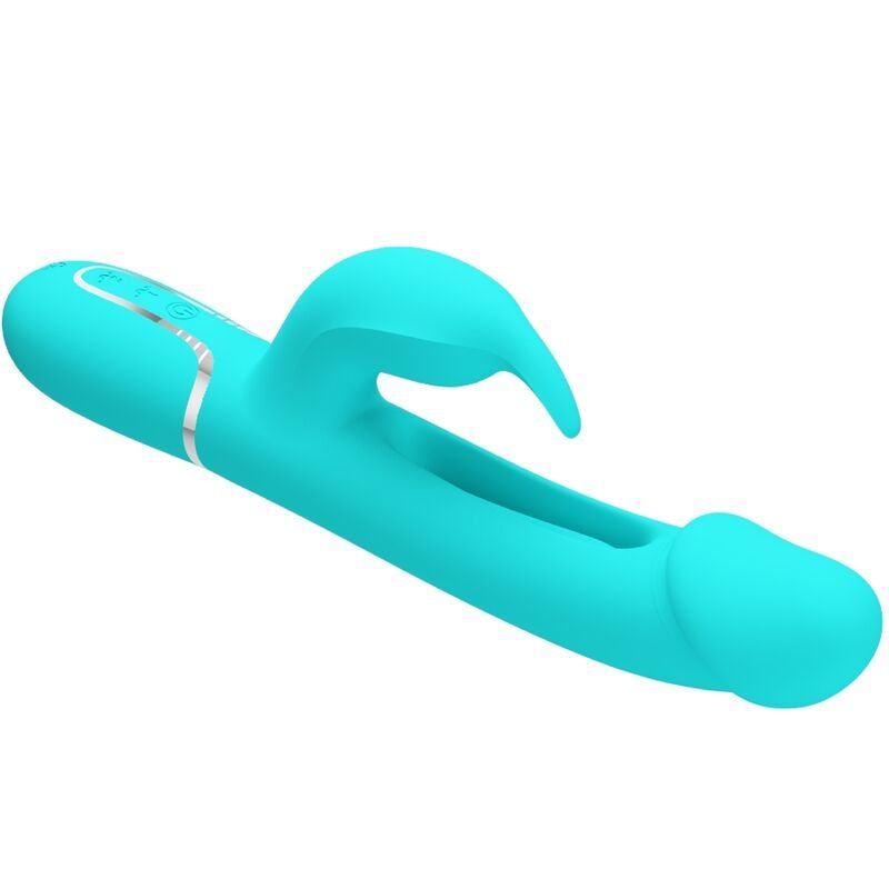 PRETTY LOVE - VIBRADOR COELHO DEJON 3 EM 1 MULTIFUNO AQUA VERDE - Image 4