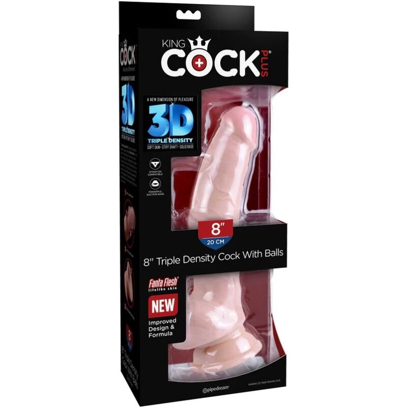 KING COCK - DILDO TRIPLA DENSIDADE 18.4 CM - Imagem 2