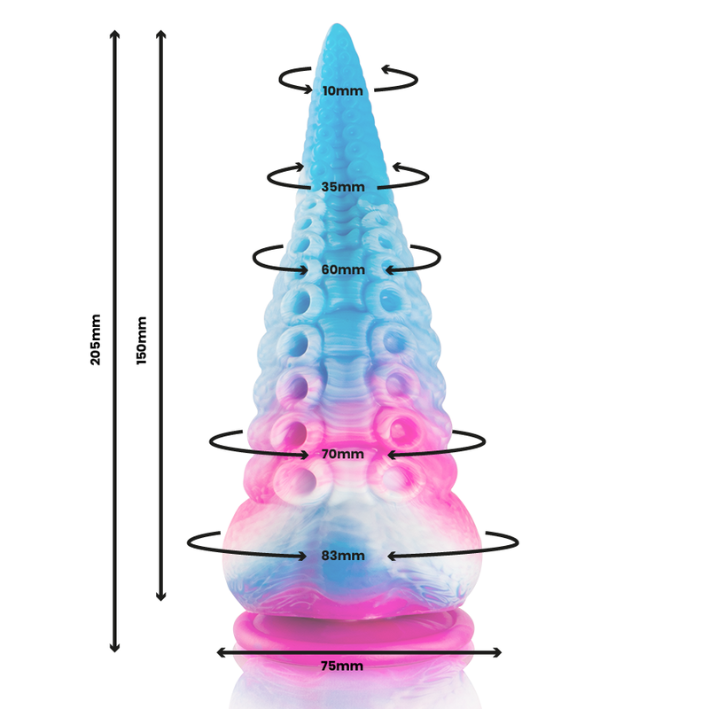 EPIC - DILDO DE TENTÁCULO AZUL PHORCYS TAMANHO GRANDE - Imagem 5