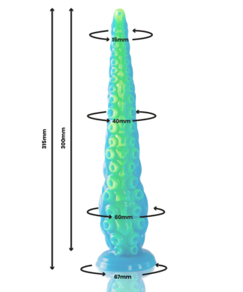 Visão alternativa de EPIC - SCYLLA FLUORESCENTE FINO TENTCULO DILDO TAMANHO GRANDE