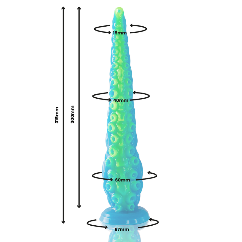 EPIC - SCYLLA FLUORESCENTE FINO TENTCULO DILDO TAMANHO GRANDE - Imagem 2