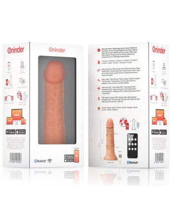 Visão alternativa de ONINDER - DILDO VIBRADOR BOGOTÁ MÉDIO 9 VELOCIDADES NATURAL 20 CM -O- 4.2 CM - APLICATIVO GRATUITO