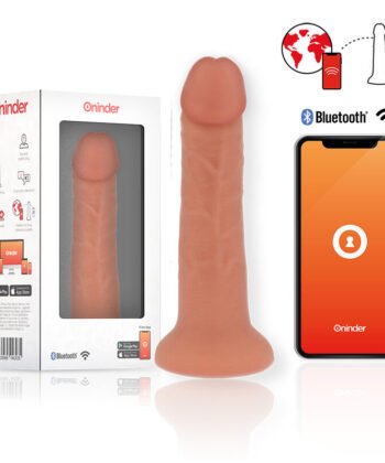 ONINDER - VIBRADOR PEQUENO BOGOTÁ DILDO 9 VELOCIDADES NATURAL 17.5 CM -O- 4 CM - APLICATIVO GRATUITO