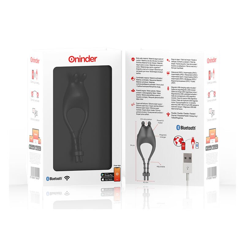 ONINDER - ANEL VIBRADOR AJUSTÁVEL RECARREGÁVEL PAMPA COM ESTIMULADOR DE CLITÓRIS 10 VELOCIDADES - APLICATIVO GRATUITO - Image 5