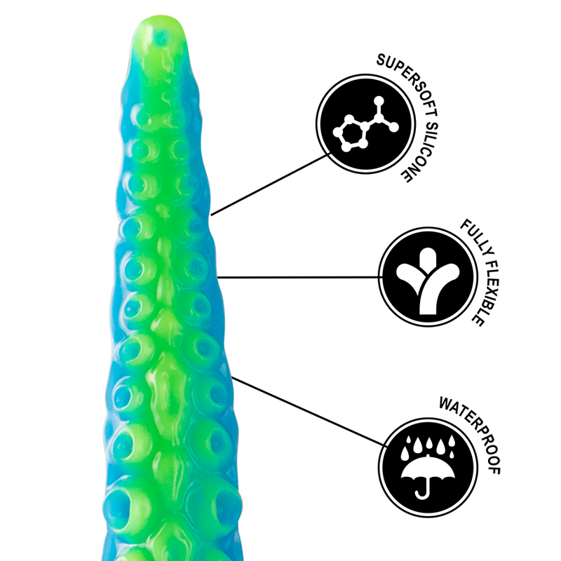 EPIC - SCYLLA FLUORESCENTE FINO TENTCULO DILDO TAMANHO GRANDE - Imagem 5