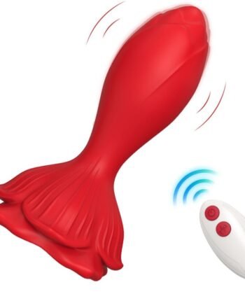ARMONY - VIBRADOR ROSA E PLUG ANAL PEQUENO CONTROLE REMOTO VERMELHO