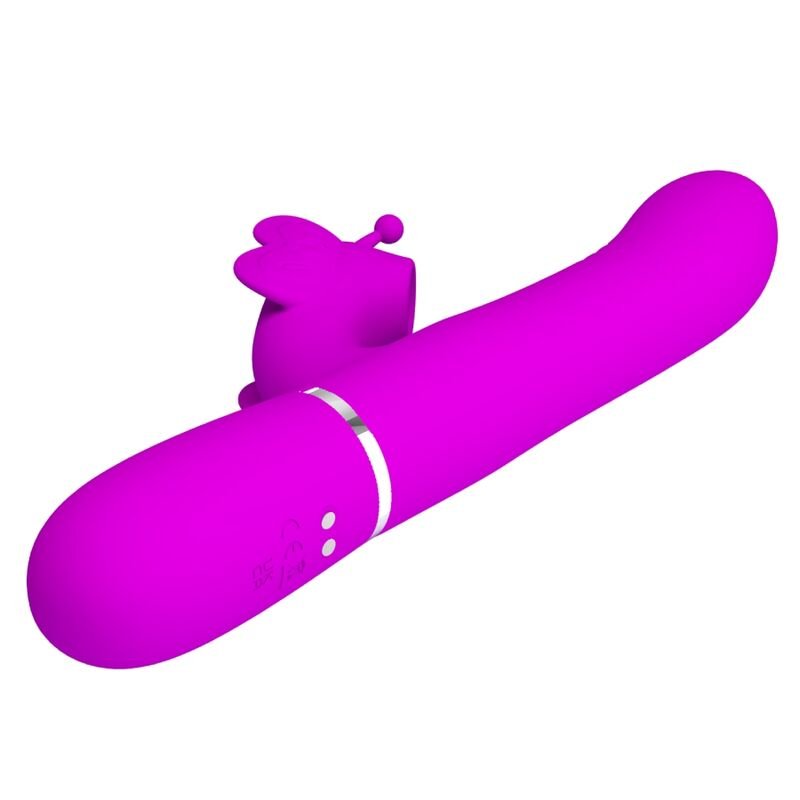 PRETTY LOVE - VIBRADOR COELHO MULTIFUNÇÕES 4 EM 1 BORBOLETE FÚCSIA - Image 4