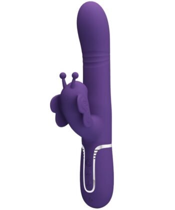 PRETTY LOVE - VIBRADOR COELHO MULTIFUNÇÕES 4 EM 1 BORBOLETA ROXO