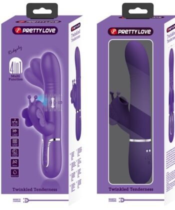 Visão alternativa de PRETTY LOVE - VIBRADOR COELHO MULTIFUNÇÕES 4 EM 1 BORBOLETA ROXO