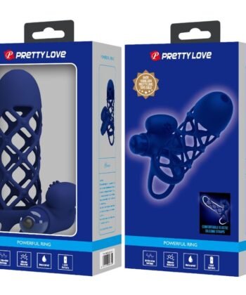 Visão alternativa de PRETTY LOVE - GIANN ANEL VIBRADOR COM BAINHA DE SILICONE AZUL