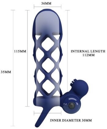 PRETTY LOVE - GIANN ANEL VIBRADOR COM BAINHA DE SILICONE AZUL