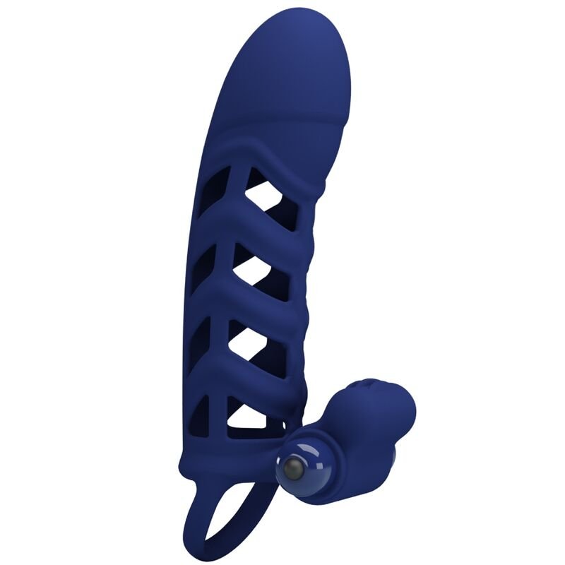 PRETTY LOVE - ALTAF ANEL VIBRADOR COM BAINHA DE SILICONE AZUL - Imagem 2