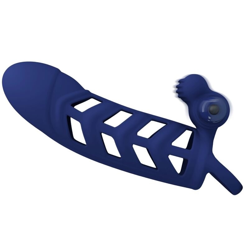 PRETTY LOVE - ALTAF ANEL VIBRADOR COM BAINHA DE SILICONE AZUL - Imagem 5