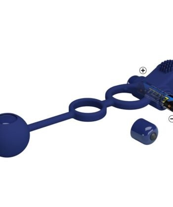 Visão alternativa de PRETTY LOVE - REMINGTON ANEL VIBRADOR DUPLO COM PLUG AZUL