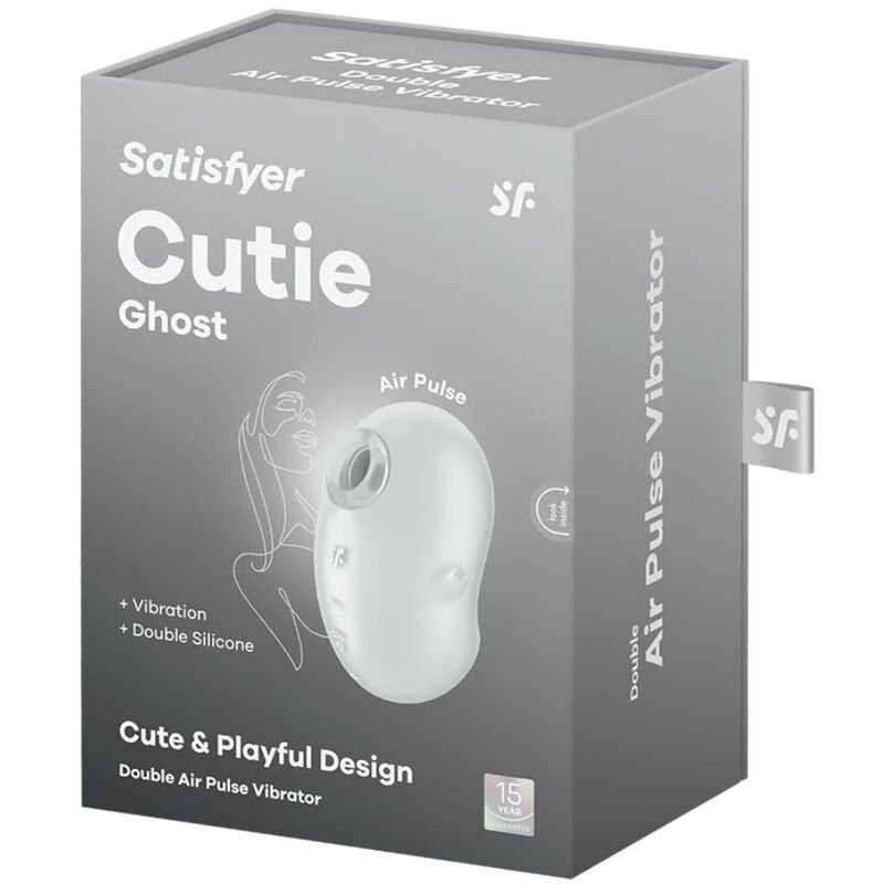 SATISFYER - CUTIE GHOST VIBRADOR LAY-ON BRANCO - Imagem 4