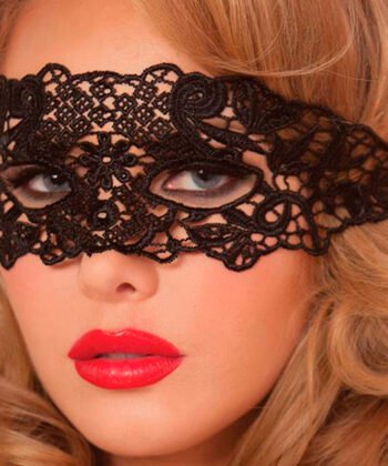 QUEEN LINGERIE - MSCARA DE RENDA PRETA