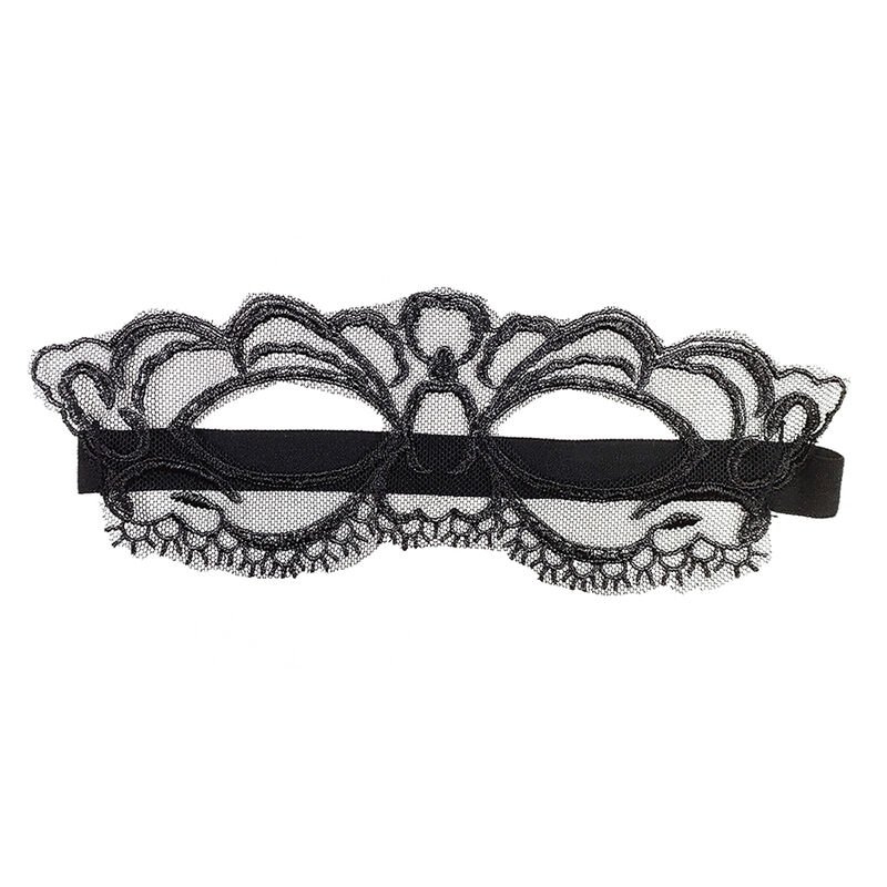 QUEEN LINGERIE - MSCARA DE RENDA FINA PRETA - Imagem 2