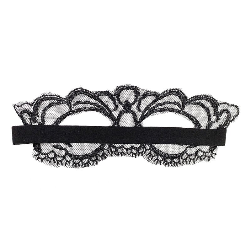 QUEEN LINGERIE - MSCARA DE RENDA FINA PRETA - Imagem 3