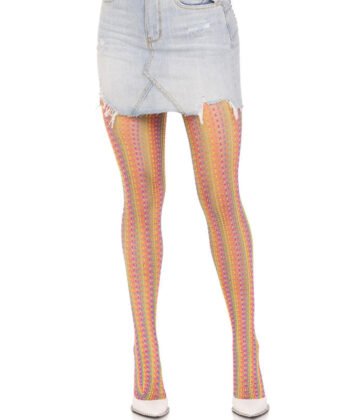 LEG AVENUE - MEIAS DE CROCHÊ MULTICOLOR