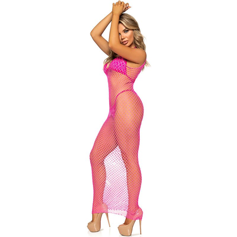 LEG AVENUE - VESTIDO DE REJILLA LARGO AMARILLO TALLA ÚNICA - Imagem 5