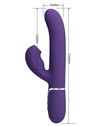 PRETTY LOVE - PERLITA VIBRADOR G-SPOT 3 EM 1 MULTIFUNO ROXO