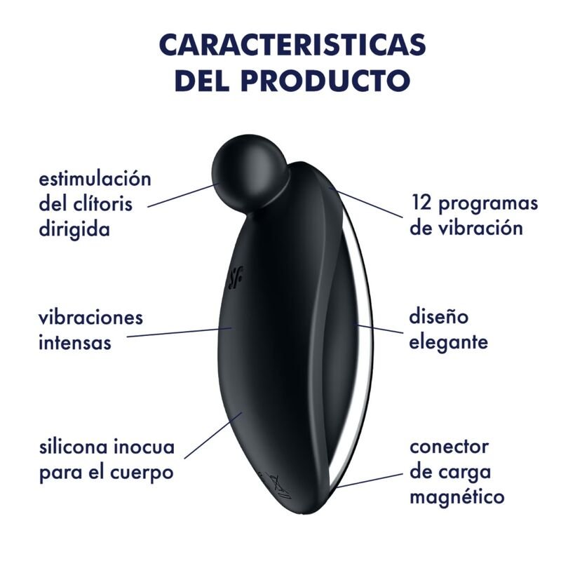 SATISFYER - SPOT ON 2 VIBRADOR LAY-ON PRETO - Image 4