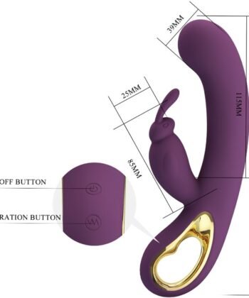 Visão alternativa de PRETTY LOVE - LIAM VIBRADOR RABBIT E ESTIMULADOR DO PONTO G ROXO