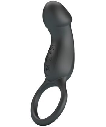 PRETTY LOVE - TRAE ANEL VIBRATÓRIO COM ESTIMULADOR PRETO