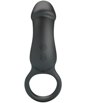 Visão alternativa de PRETTY LOVE - TRAE ANEL VIBRATÓRIO COM ESTIMULADOR PRETO