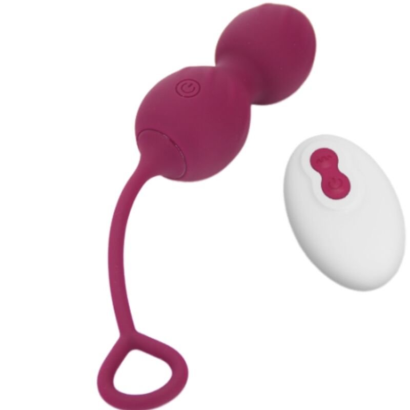 ARMONY - BLOSSOMS VAGINAL DUMBBELL VIBRAÇÃO CONTROLE REMOTO 10 VIBRAÇÕES VERMELHO ESCURO - Imagem 2