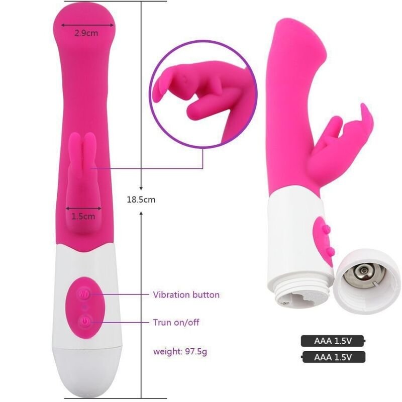 ARMONY - VIBRADOR E ESTIMULADOR COELHO G SPOT 10 VELOCIDADES ROSA - Image 3