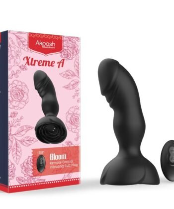 Visão alternativa de ARMONY - EXTREME A BLOOM VIBRADOR ROSE E CONTROLE REMOTO DE PLUG ANAL PRETO