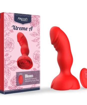 Visão alternativa de ARMONY - EXTREME A BLOOM VIBRADOR ROSE E PLUG ANAL CONTROLE REMOTO VERMELHO
