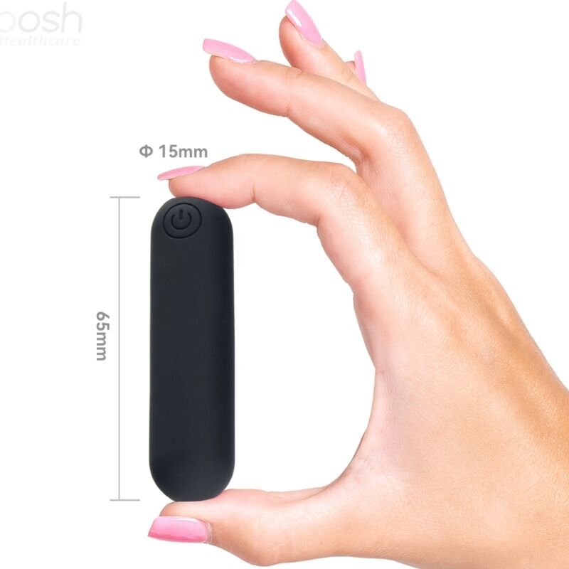 ARMONY - SPLASH JOLINE VIBRADOR BALA SILICONE CONTROLE REMOTO 10 VIBRAÇÕES 65 X 15 CM PRETO - Imagem 3