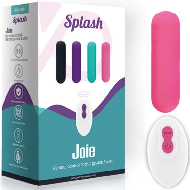 ARMONY - SPLASH JOIE VIBRADOR BULLET SILICONE CONTROLE REMOTO 10 VIBRAÇÕES 75 X 19 CM ROSA - Imagem 5
