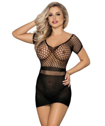 SUBBLIME - 951917 VESTIDO CURTO CROCHÊ GRILL PRETO TAMANHO ÚNICO