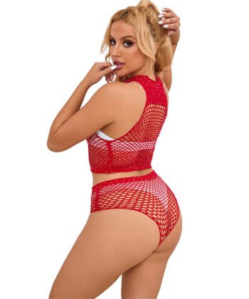 Visão alternativa de SUBBLIME - 952402 FISHNET SET COM DIAMANTES ROSA TAMANHO ÚNICO