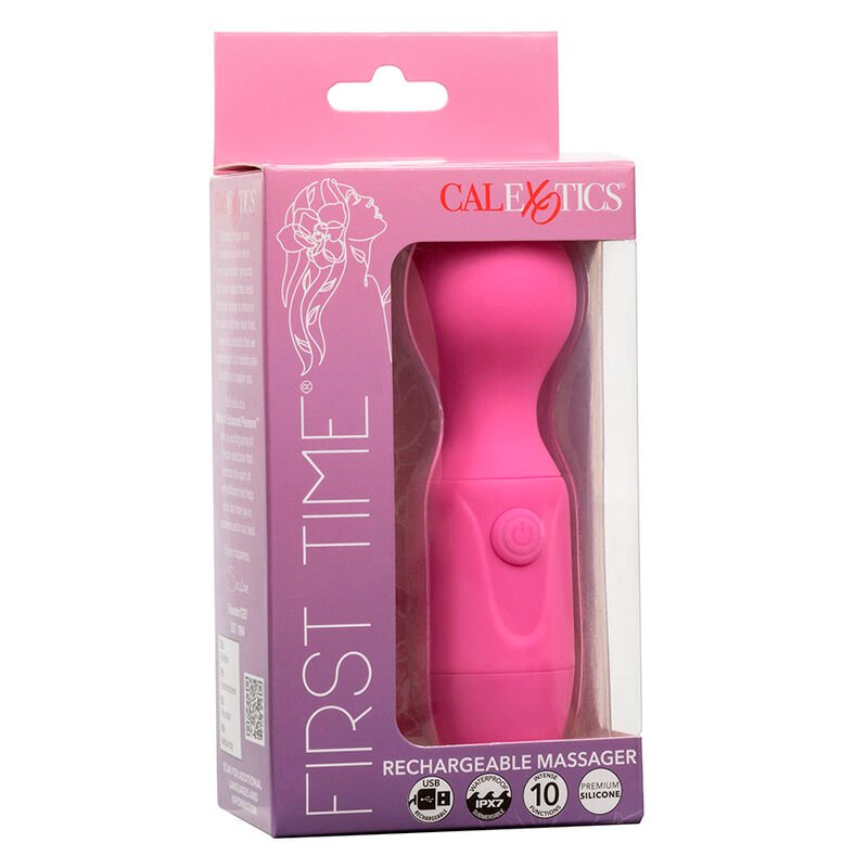CALEXOTICS - FIRST TIME MASSAGEADOR RECARREGÁVEL 10 VIBRAÇÕES ROSA - Imagem 5