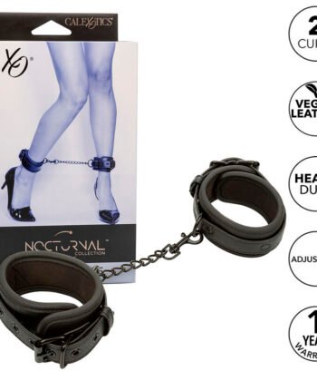 CALEXOTICS - NOCTURNAL PUNHOS DE TORNOZELO COURO AJUSTÁVEL PRETO